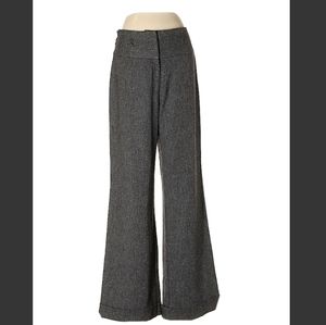 Black & White Tweed Womens cuffed pants high waist